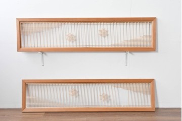 ヴィンテージ建具　昭和後期　繊細な組子細工が美しい欄間2枚セット　(R-085079)