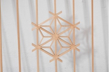 ヴィンテージ建具　昭和後期　繊細な組子細工が美しい欄間2枚セット　(R-085079)