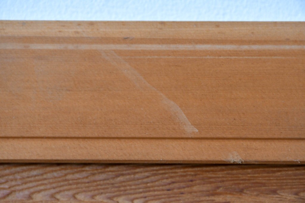 ヴィンテージ建具　松に鶴の図　丁寧に彫り込まれた彫刻入り欄間2枚セット　(R-085083)