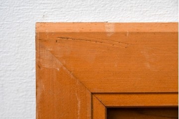 ヴィンテージ建具　松に鶴の図　丁寧に彫り込まれた彫刻入り欄間2枚セット　(R-085083)