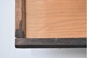 ヴィンテージ建具　昭和中期～後期　松竹梅の木彫りが両面に施された欄間2枚セット　(R-085084)