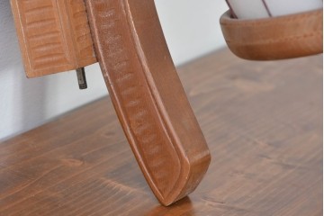 和製ヴィンテージ　緩やかな曲線フレームの木製ウォールライト　(R-085109)