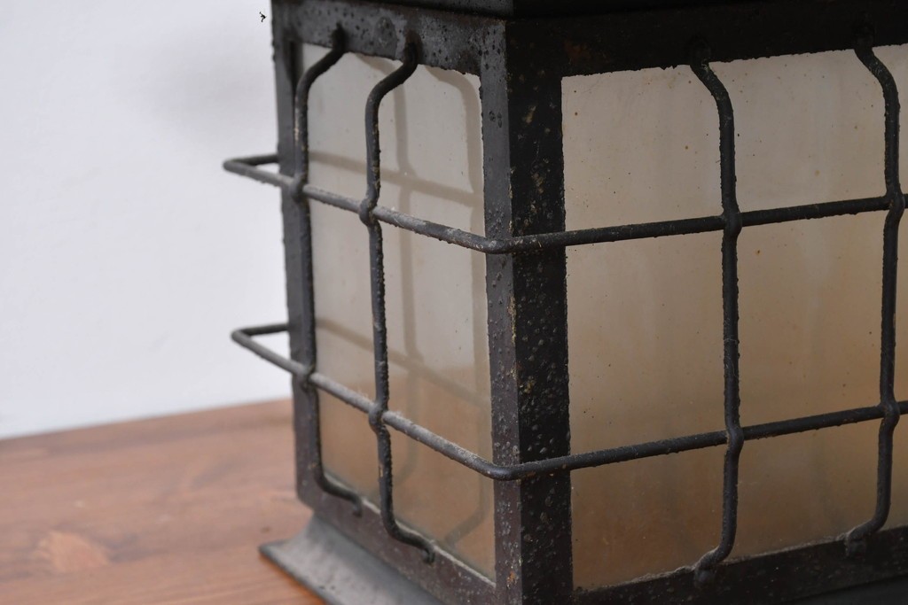 和製ヴィンテージ　異素材ミックスの和風吊り下げ照明　(R-085111)