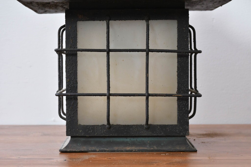 和製ヴィンテージ　異素材ミックスの和風吊り下げ照明　(R-085111)