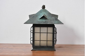 和製ヴィンテージ　異素材ミックスの和風吊り下げ照明　(R-085111)