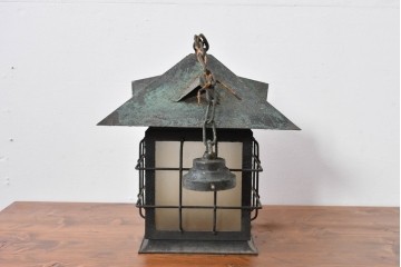 和製ヴィンテージ　異素材ミックスの和風吊り下げ照明　(R-085111)