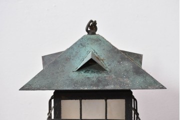 和製ヴィンテージ　異素材ミックスの和風吊り下げ照明　(R-085111)