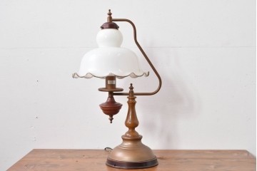 中古　マツヤマ工芸　クラシックなデザインのテーブルランプ　(R-085112)