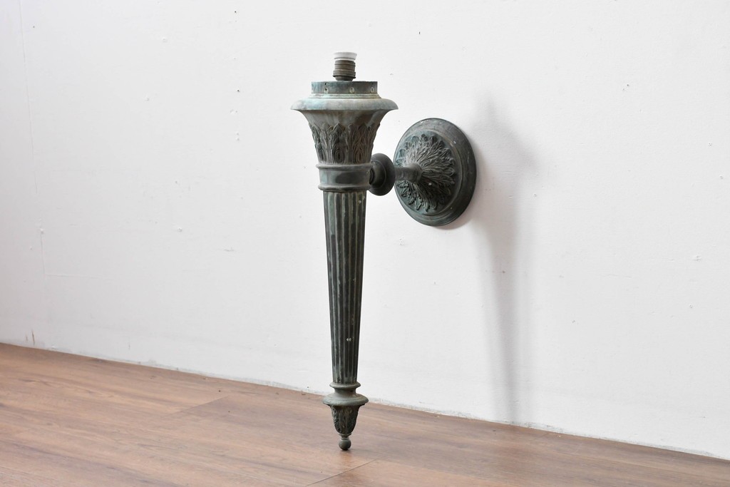 和製アンティーク　特大!!　ブロンズブラケット　重厚なクラシックデザインのウォールランプ　(R-085114)