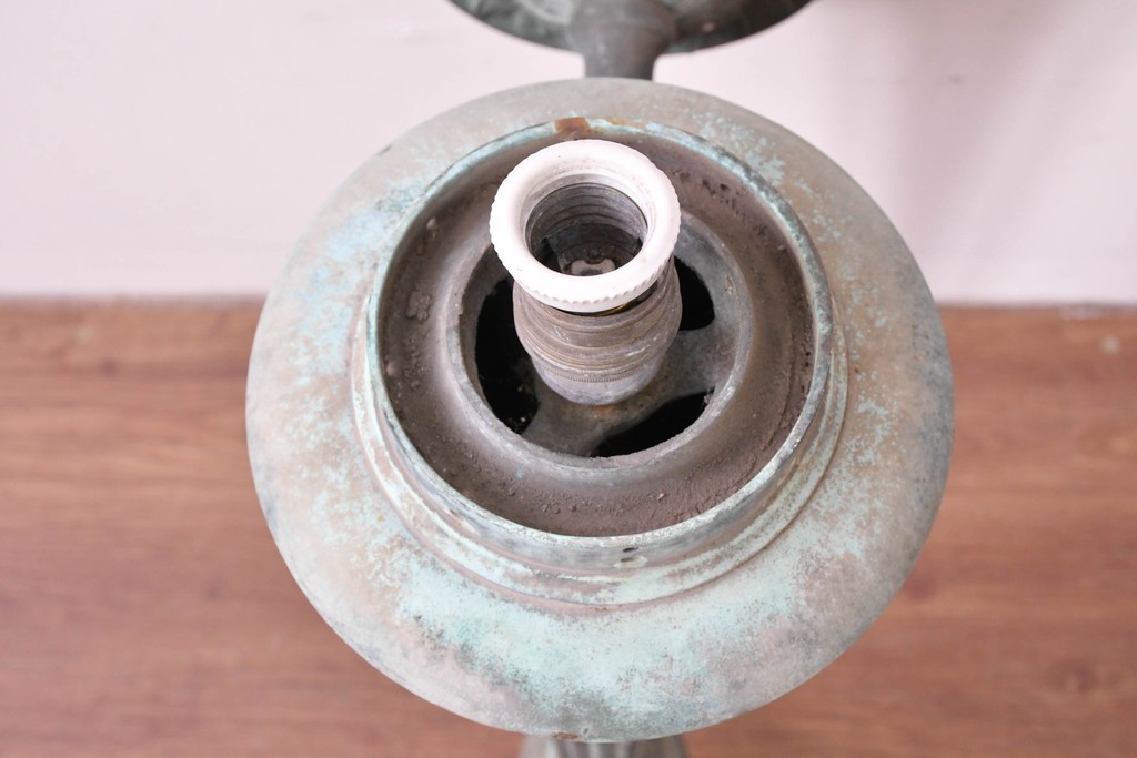 和製アンティーク　特大!!　ブロンズブラケット　重厚なクラシックデザインのウォールランプ　(R-085114)