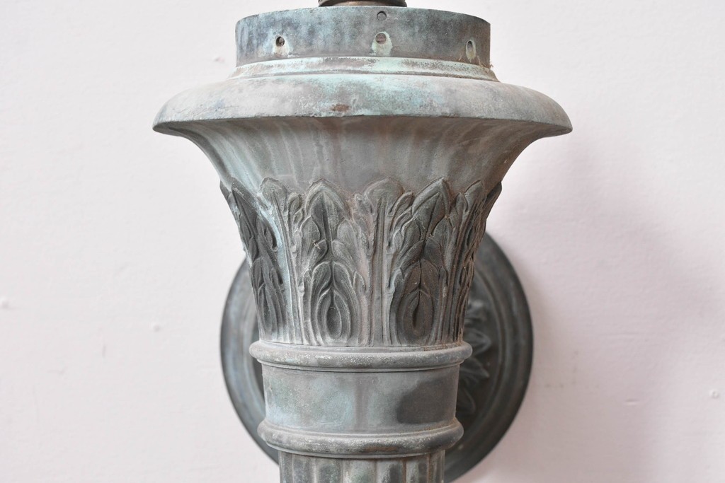 和製アンティーク　特大!!　ブロンズブラケット　重厚なクラシックデザインのウォールランプ　(R-085114)