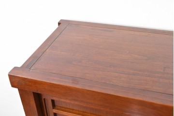 和製ヴィンテージ　桐材　柾目の美しい引き戸が魅力の重ね水屋箪笥　(R-085118)