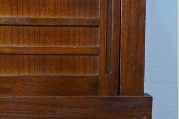 和製ヴィンテージ　桐材　柾目の美しい引き戸が魅力の重ね水屋箪笥　(R-085118)