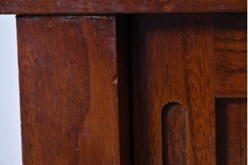 和製ヴィンテージ　桐材　柾目の美しい引き戸が魅力の水屋箪笥サイドボード　(R-085119)