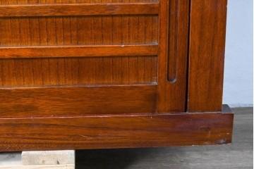 和製ヴィンテージ　桐材　柾目の美しい引き戸が魅力の水屋箪笥サイドボード　(R-085119)