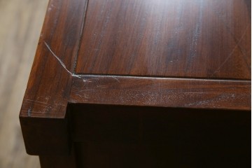 和製ヴィンテージ　桐材　引き戸の柾目が美しい水屋箪笥サイドボード　(R-085119)