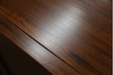 和製ヴィンテージ　桐材　引き戸の柾目が美しい水屋箪笥サイドボード　(R-085119)