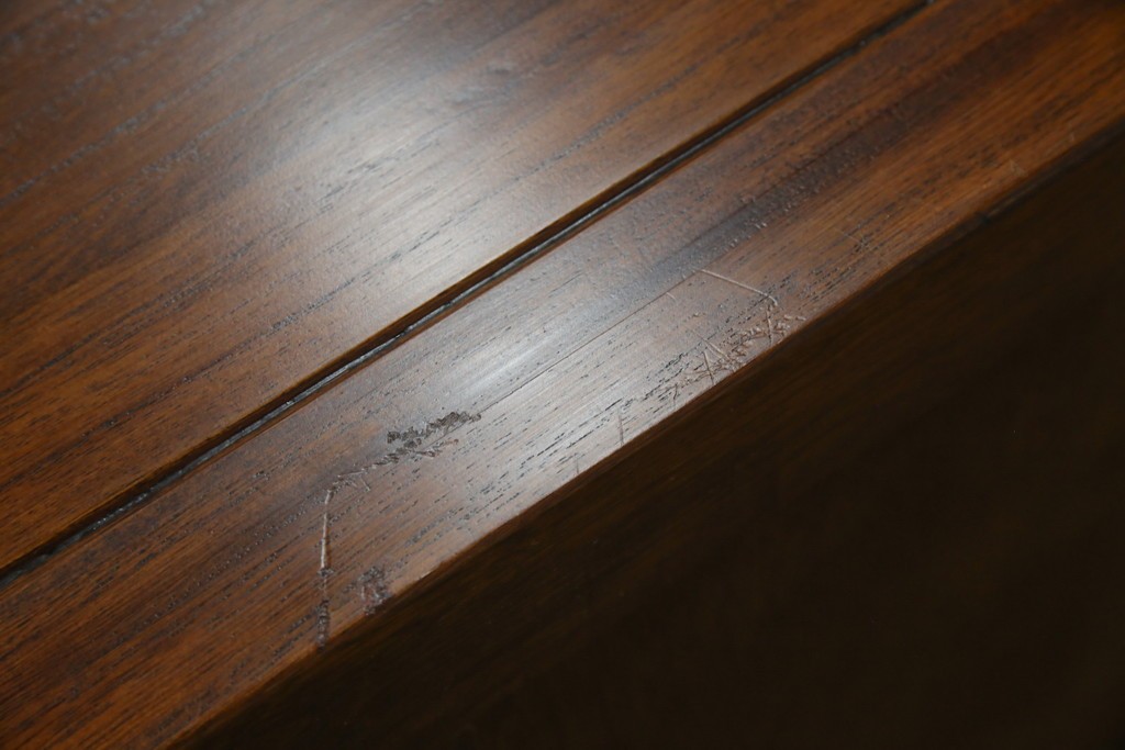 和製ヴィンテージ　桐材　引き戸の柾目が美しい水屋箪笥サイドボード　(R-085119)