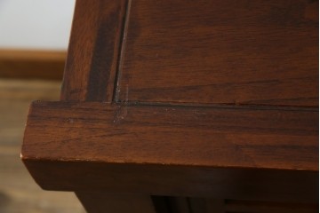 和製ヴィンテージ　桐材　引き戸の柾目が美しい水屋箪笥サイドボード　(R-085119)