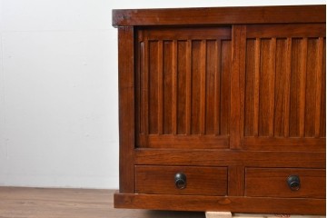 和製ヴィンテージ　桐材　上質な和の空間づくりにおすすめの水屋箪笥サイドボード　(R-085120)