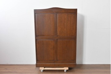 和製アンティーク　上手物!!　大正ロマン　繊細な彫刻装飾がアクセントのナラ材製ライティングビューロー　(R-085121)