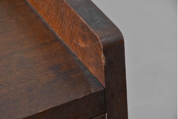 和製アンティーク　上手物!!　大正ロマン　繊細な彫刻装飾がアクセントのナラ材製ライティングビューロー　(R-085121)