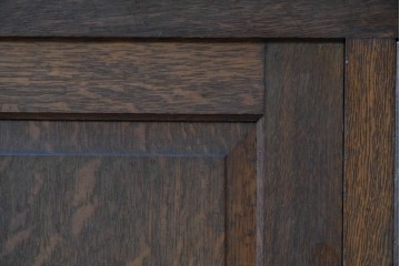 和製アンティーク　上手物!!　大正ロマン　繊細な彫刻装飾がアクセントのナラ材製ライティングビューロー　(R-085121)