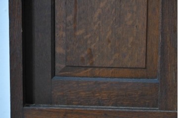 和製アンティーク　上手物!!　大正ロマン　繊細な彫刻装飾がアクセントのナラ材製ライティングビューロー　(R-085121)