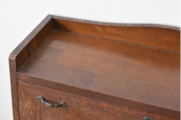 和製アンティーク　上手物!!　大正ロマン　繊細な彫刻装飾がアクセントのナラ材製ライティングビューロー　(R-085121)