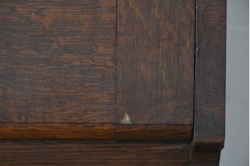 和製アンティーク　上手物!!　大正ロマン　繊細な彫刻装飾がアクセントのナラ材製ライティングビューロー　(R-085121)