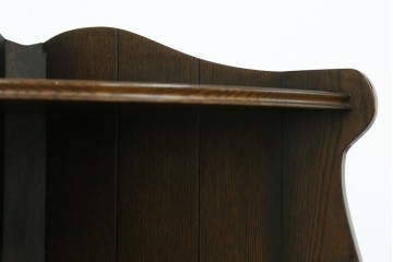 イギリスヴィンテージ　オーク材　優美な曲線シルエットのコーナーラック　(R-085122)