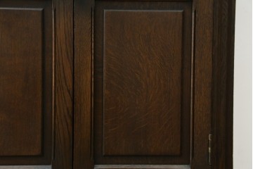 イギリスヴィンテージ　オーク材　優美な曲線シルエットのコーナーラック　(R-085122)