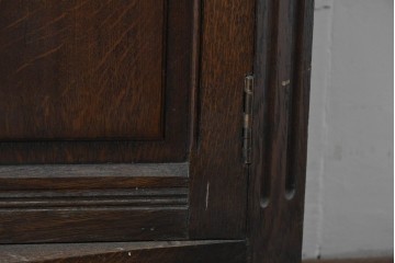 イギリスヴィンテージ　オーク材　優美な曲線シルエットのコーナーラック　(R-085122)