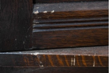 イギリスヴィンテージ　オーク材　優美な曲線シルエットのコーナーラック　(R-085122)