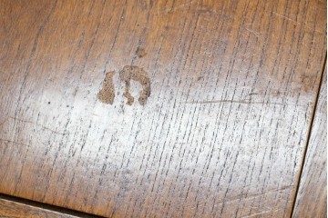 中古　美品　2杯の引き出しが付いた収納付きの囲炉裏テーブル　(R-085124)