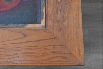 中古　美品　2杯の引き出しが付いた収納付きの囲炉裏テーブル　(R-085124)