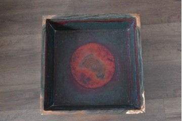 中古　美品　2杯の引き出しが付いた収納付きの囲炉裏テーブル　(R-085124)