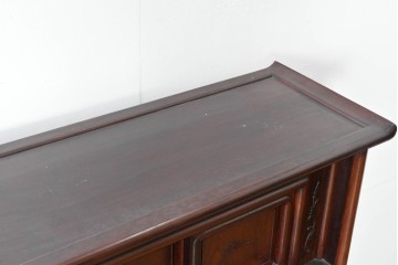 和製ヴィンテージ　花梨　松の彫刻が映える六尺サイズの飾り棚　(R-085126)