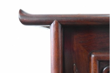 和製ヴィンテージ　花梨　松の彫刻が映える六尺サイズの飾り棚　(R-085126)