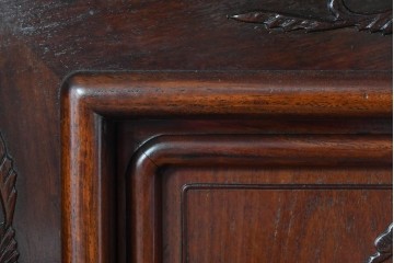 和製ヴィンテージ　花梨　松の彫刻が映える六尺サイズの飾り棚　(R-085126)