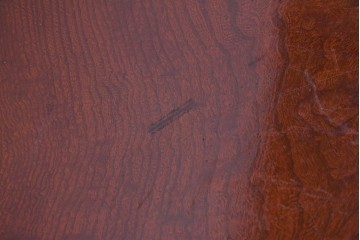 和製アンティーク　上手物　総欅(ケヤキ)材　漆塗り　落ち着いた漆の艶が美し筆返し付きの文机　(R-085127)