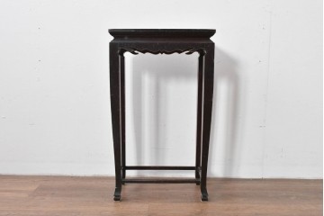 和製ヴィンテージ　細身の脚と柔らかな曲線装飾が映える李朝デザインのコンソールテーブル　(R-085129)