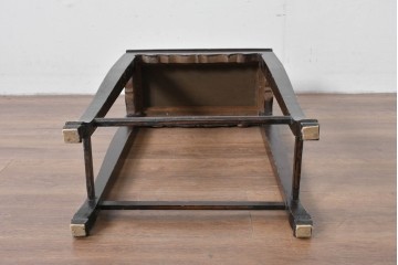 和製ヴィンテージ　細身の脚と柔らかな曲線装飾が映える李朝デザインのコンソールテーブル　(R-085129)