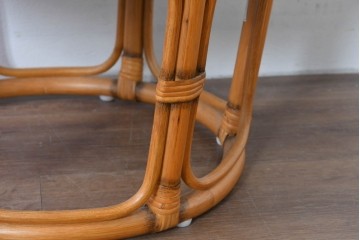 中古　美品　希少な廃番品　ACME Furniture(アクメ ファニチャー)　曲線デザインのウィッカースツール　(R-085130)