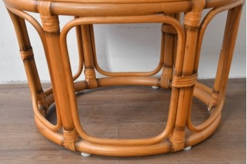 中古　美品　希少な廃番品　ACME Furniture(アクメ ファニチャー)　曲線デザインのウィッカースツール　(R-085130)