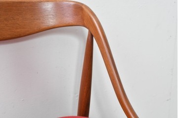 デンマークヴィンテージ　美品　Johannes Andersen(ヨハネス・アンダーセン)　Model16　流れる曲線美のフレームが印象的なダイニングチェア　(R-085131)