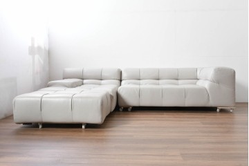 中古　極美品　B&B Italia(イタリア)　Tufty-Time　Alfa253　Patricia Urquiola(パトリシア・ウルキオラ)　本革　洗練されたモジュールデザインと上質な造りが際立つコーナーソファ　定価約500万円相当　(R-085134)