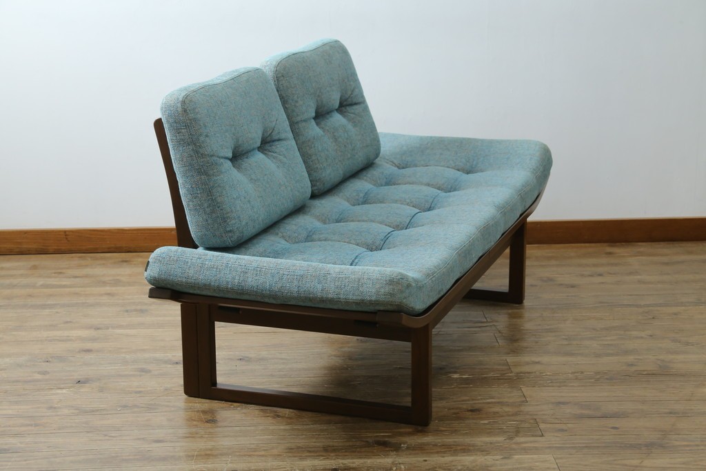 中古　美品　CONDE HOUSE(カンディハウス)　アルプ LD　希少なウォールナットフレームのソファベッド　定価約35万円　(R-085135)