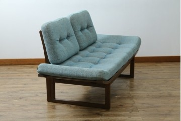 中古　美品　CONDE HOUSE(カンディハウス)　アルプ LD　希少なウォールナットフレームのソファベッド　定価約35万円　(R-085135)