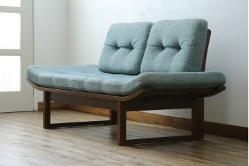 中古　美品　CONDE HOUSE(カンディハウス)　アルプ LD　希少なウォールナットフレームのソファベッド　定価約35万円　(R-085135)